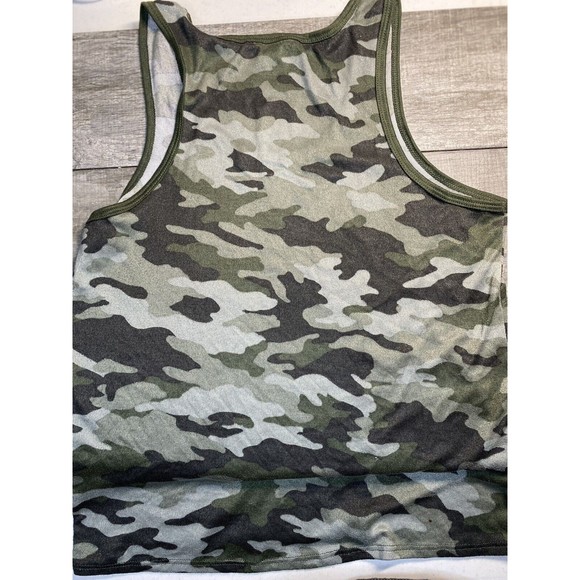 Lucky Brand Tank Top Women's Small Green Camouflage Sleeveless Soft Loungewear - Picture 3 of 4